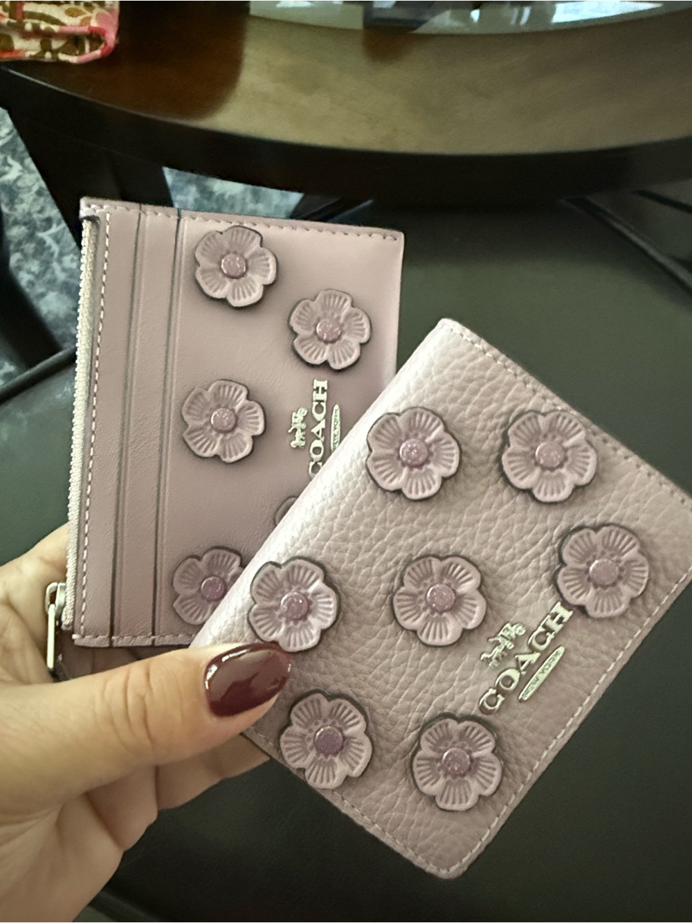 Coach Floral Tea Rose Wallet Set